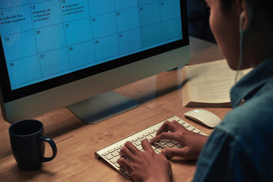 man using a computer